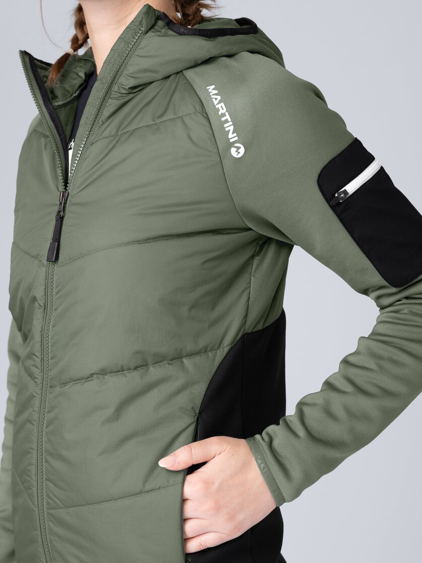 Martini Sportswear - Horizon Hybrid Jacket G-LOFT® W - Hybrid jackets in mosstone-black - Detail 3 - Women
