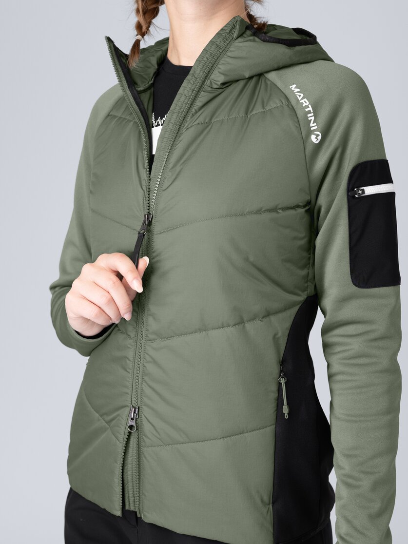Martini Sportswear - Horizon Hybrid Jacket G-LOFT® W - Hybrid jackets in mosstone-black - Detail 7 - Women
