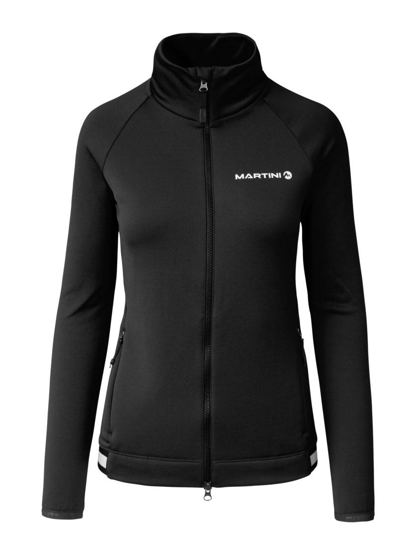 Martini Sportswear - Horizon Midlayer Jacket W - Fleece in black - front view - Women