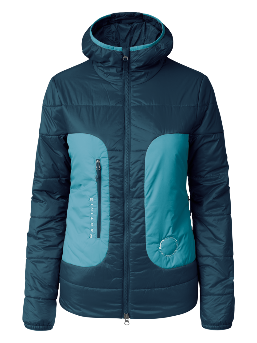 Martini Sportswear - Argon Padded Jacket G-LOFT® W - Giacche Primaloft e Gloft in poseidon-surf - vista frontale - Donna