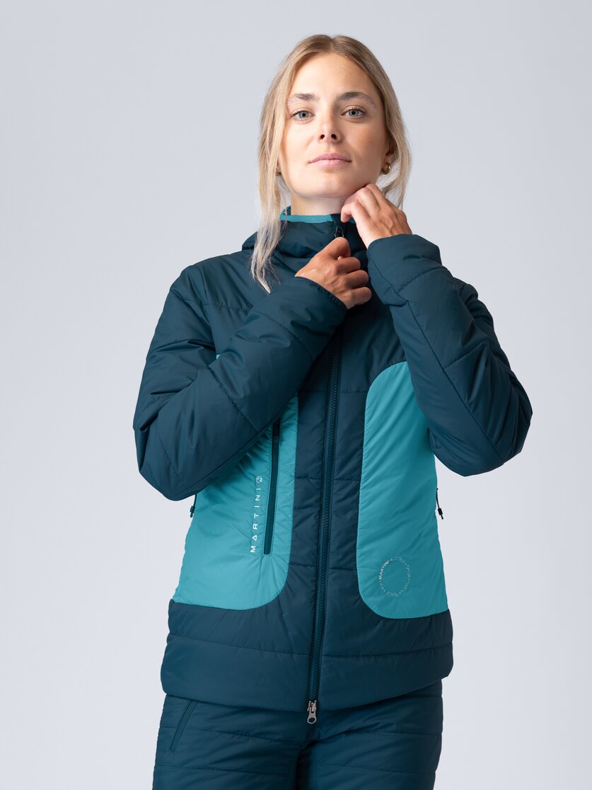 Martini Sportswear - Argon Padded Jacket G-LOFT® W - Giacche Primaloft e Gloft in seaport-scooter - vista frontale modello - Donna