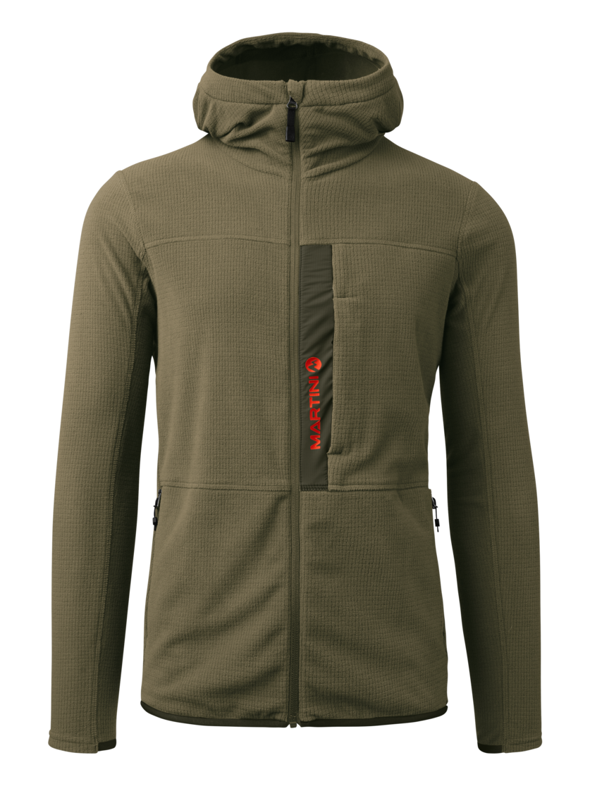 Martini Sportswear - Argon Midlayer Jacket M - Strati intermedi in spanish green-olive - vista frontale - Uomo