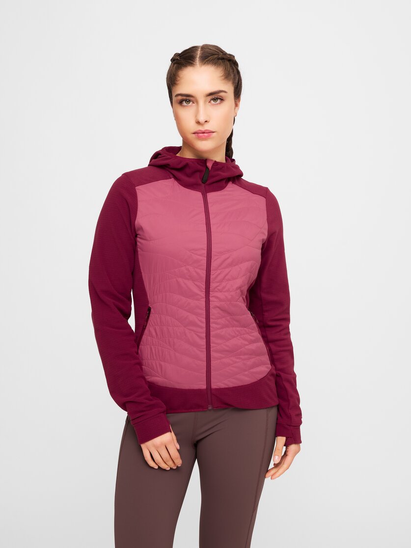 Martini Sportswear - Highventure IN Hybrid Hooded Jacket W  - Hybridjacken in black-granite - Vorderansicht Model - Damen