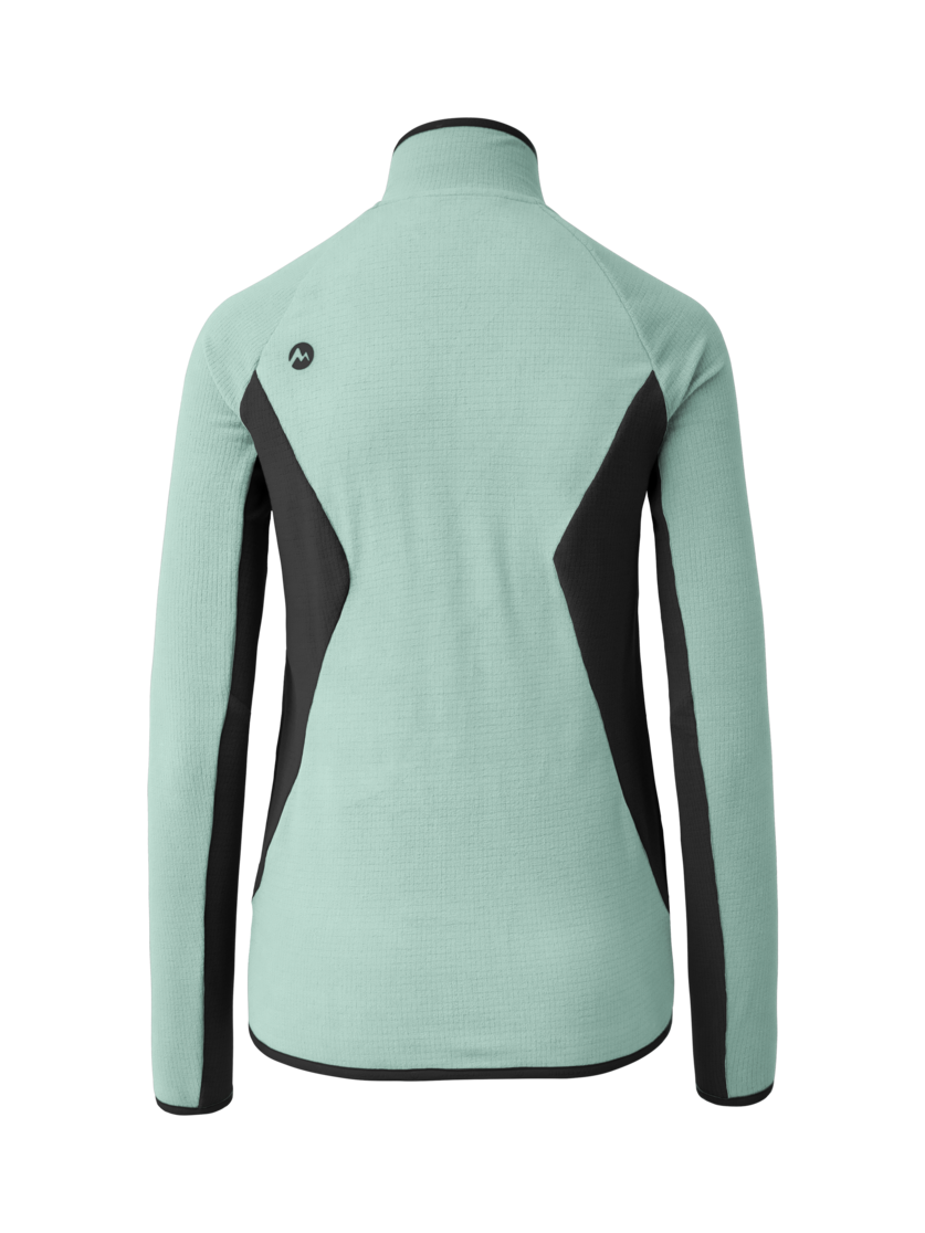 Martini Sportswear - Highventure ML Jacket W - Midlayers in ibiza blue-black - rear view - Women
