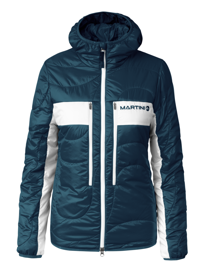 Martini Sportswear - Snowventure Padded Jacket Primaloft® W - Primaloft & Gloft Jacken in poseidon-white - Vorderansicht - Damen