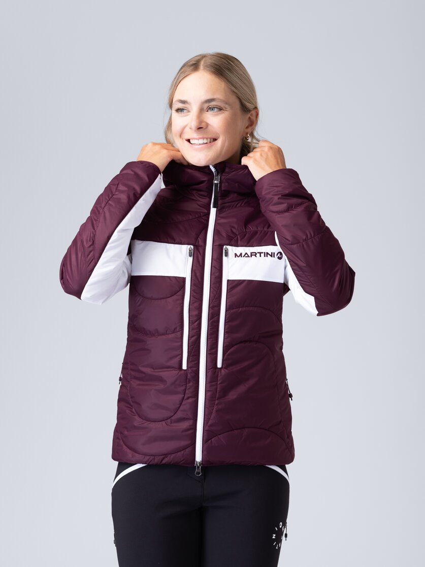 Martini Sportswear - Snowventure Padded Jacket Primaloft® W - Giacche Primaloft e Gloft in seaport-white - vista frontale modello - Donna