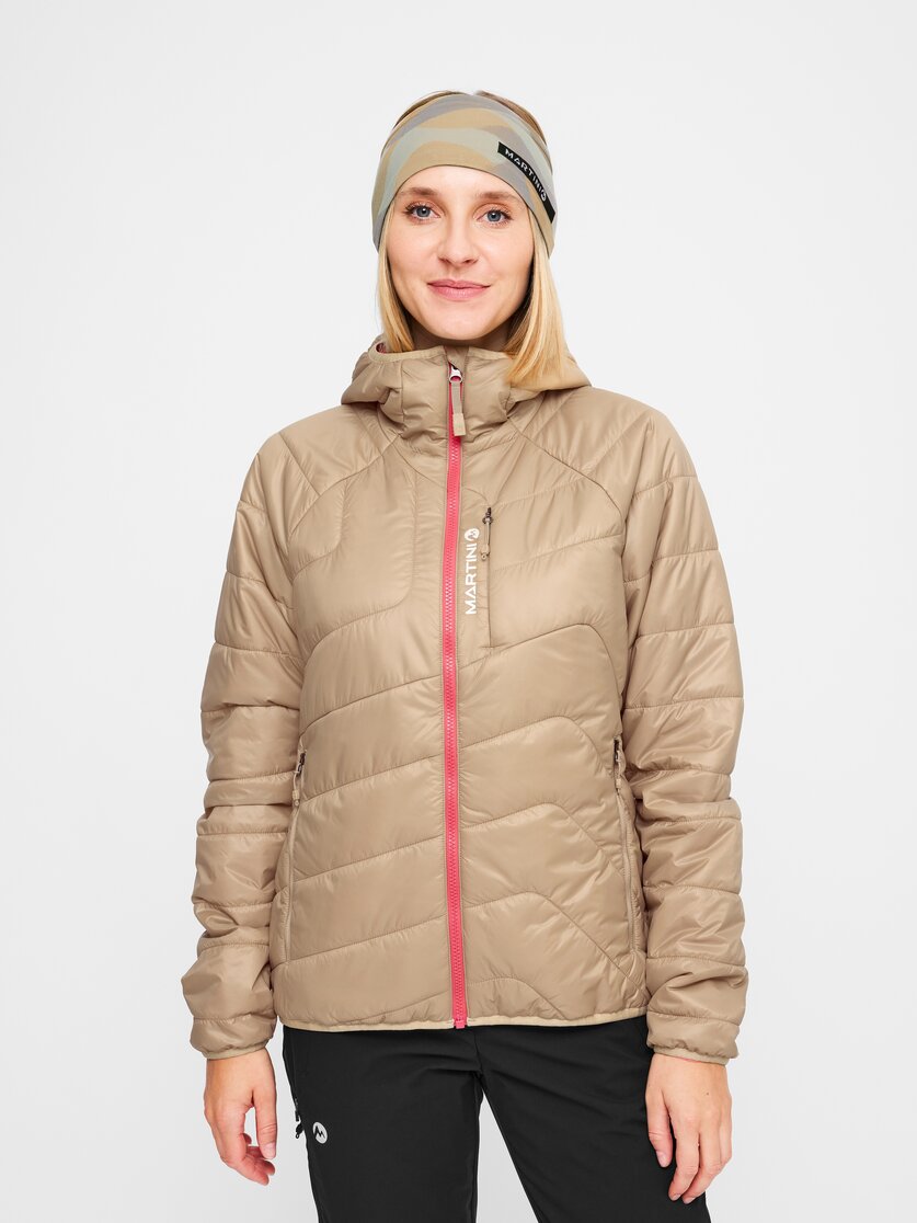Martini Sportswear - Desire Padded Jacket Primaloft®W - Primaloft & Gloft Jackets in desert - front view model - Women