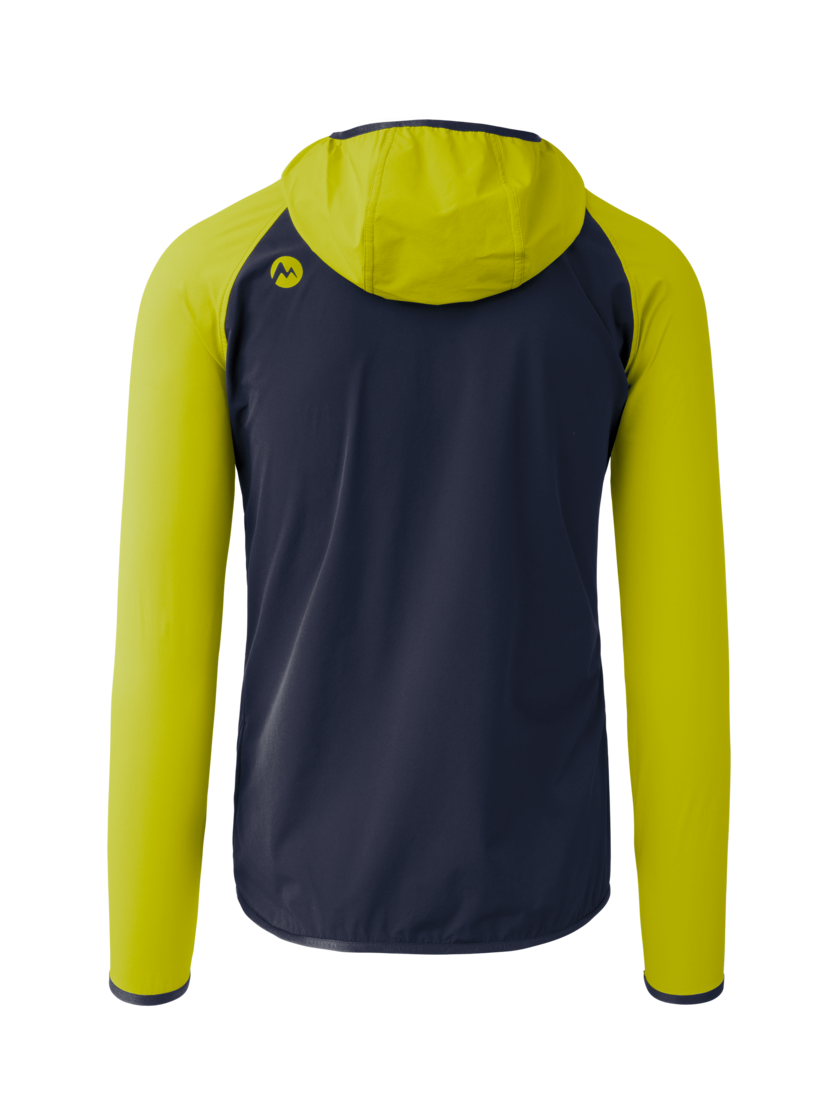 Martini Sportswear - Hillclimb WB Hybrid Hooded Jacket M - Hybridjacken in true navy-limeskin - Rückansicht - Herren