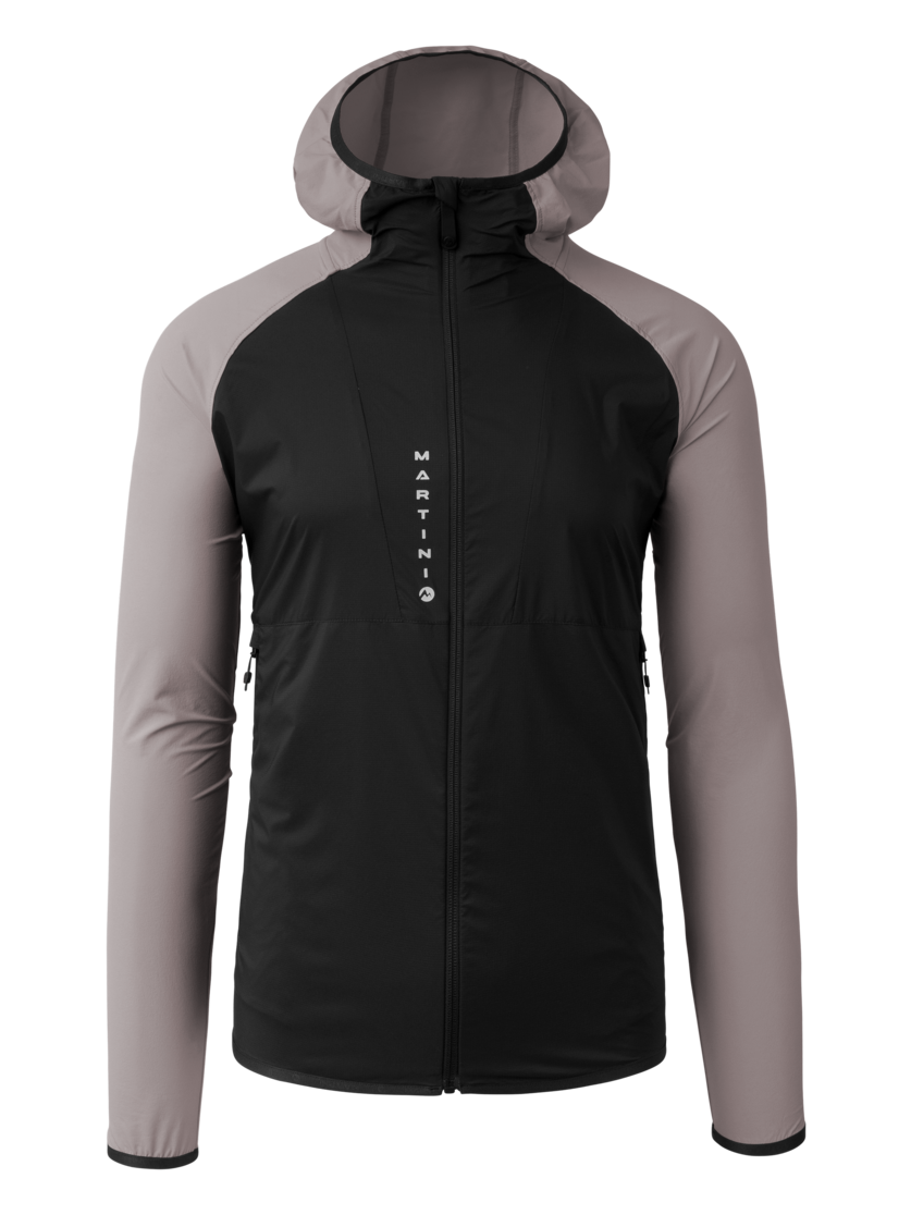 Martini Sportswear - Hillclimb WB Hybrid Hooded Jacket M - Hybridjacken in black-ash - Vorderansicht - Herren