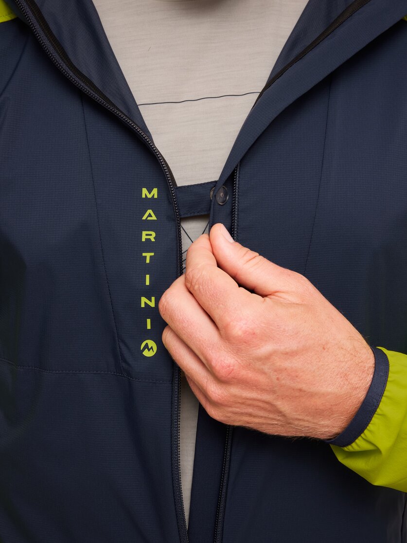Martini Sportswear - Hillclimb WB Hybrid Hooded Jacket M - Hybridjacken in true navy-limeskin - Detail 3 - Herren