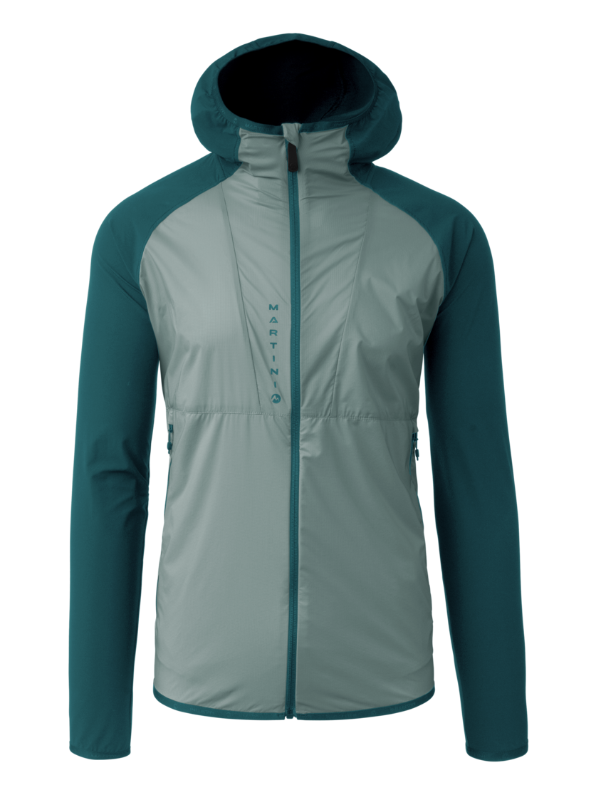 Martini Sportswear - Hillclimb WB Hybrid Hooded Jacket M - Hybridjacken in misty blue-seaport - Vorderansicht - Herren