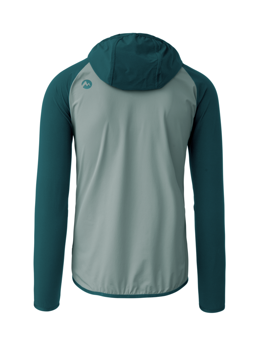 Martini Sportswear - Hillclimb WB Hybrid Hooded Jacket M - Hybridjacken in misty blue-seaport - Rückansicht - Herren