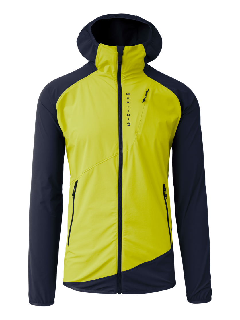 Martini Sportswear - Hillclimb ML Hooded Jacket M - Midlayers in true navy-limeskin - Vorderansicht - Herren