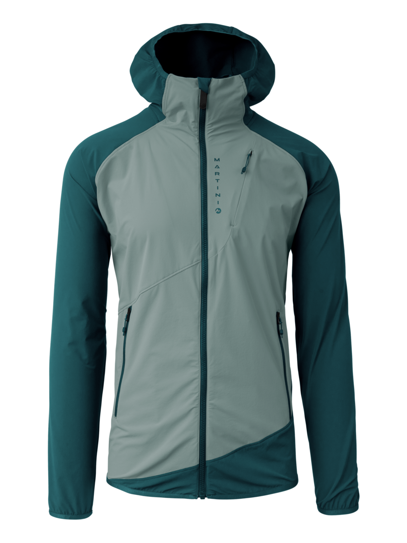 Martini Sportswear - Hillclimb ML Hooded Jacket M - Midlayers in seaport-misty blue - front view - Men