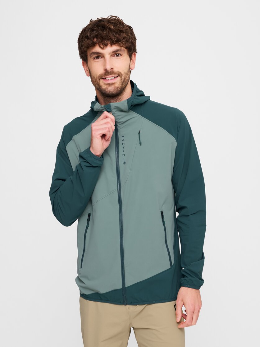 Martini Sportswear - Hillclimb ML Hooded Jacket M - Midlayers in true navy-limeskin - front view model - Men