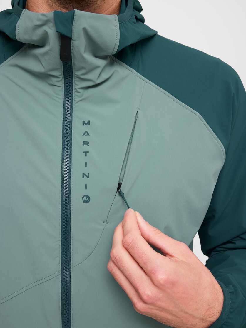 Martini Sportswear - Hillclimb ML Hooded Jacket M - Midlayers in true navy-limeskin - Detail 3 - Men