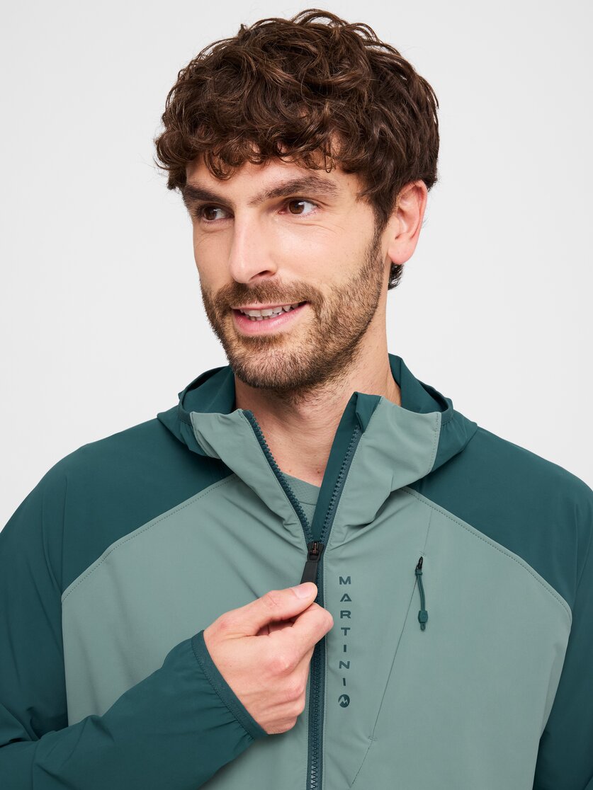 Martini Sportswear - Hillclimb ML Hooded Jacket M - Midlayers in true navy-limeskin - Detail 4 - Men