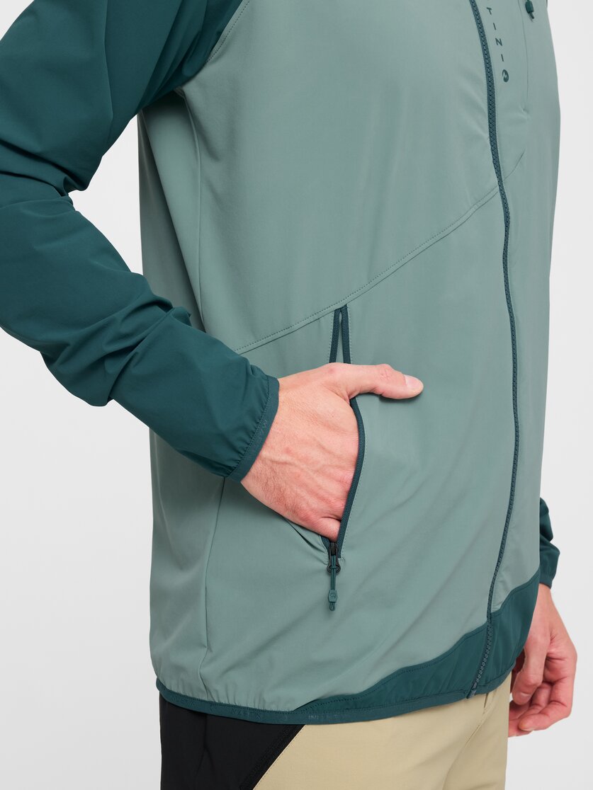 Martini Sportswear - Hillclimb ML Hooded Jacket M - Midlayers in true navy-limeskin - Detail 5 - Men