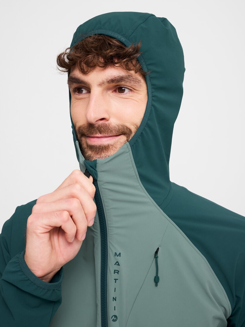 Martini Sportswear - Hillclimb ML Hooded Jacket M - Midlayers in true navy-limeskin - Detail 7 - Men