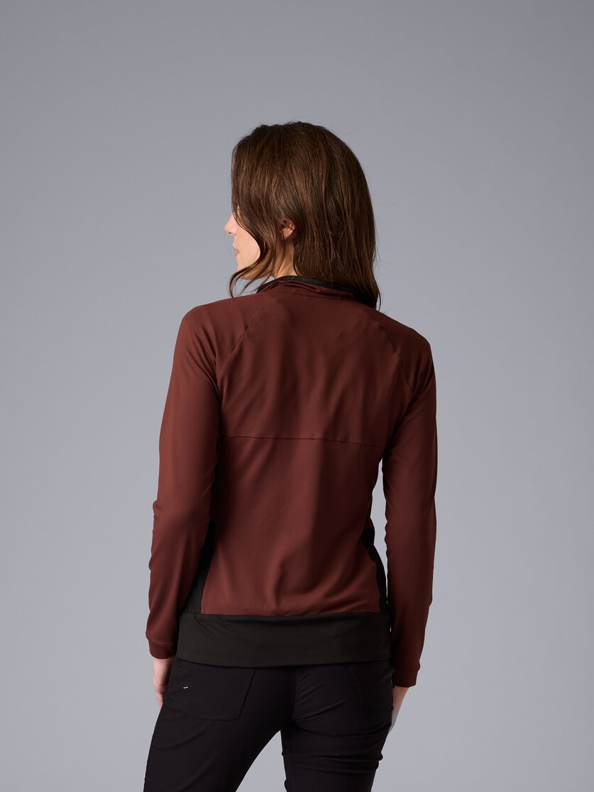 Martini Sportswear - Via Midlayer Jacket W - Strati intermedi in black-white - vista laterale modello - Donna
