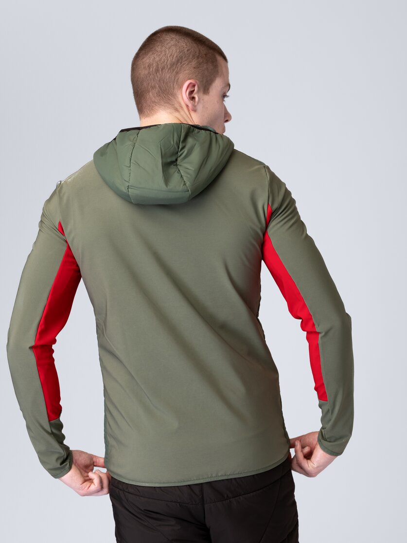 Martini Sportswear - Snowventure Hybrid Jacket G-LOFT® M - Giacche ibride in mosstone-mars - vista laterale modello - Uomo