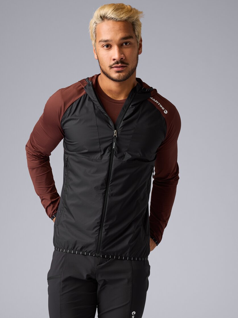 Martini Sportswear - Trektech Hybrid Windbreaker Jacket M - Hybrid jackets in black - front view model - Men