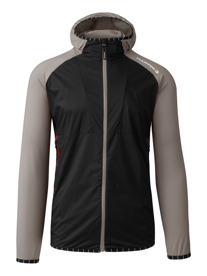 Martini Sportswear - Trektech Hybrid Windbreaker Jacket M - Hybrid jackets in stone-black - front view - Men