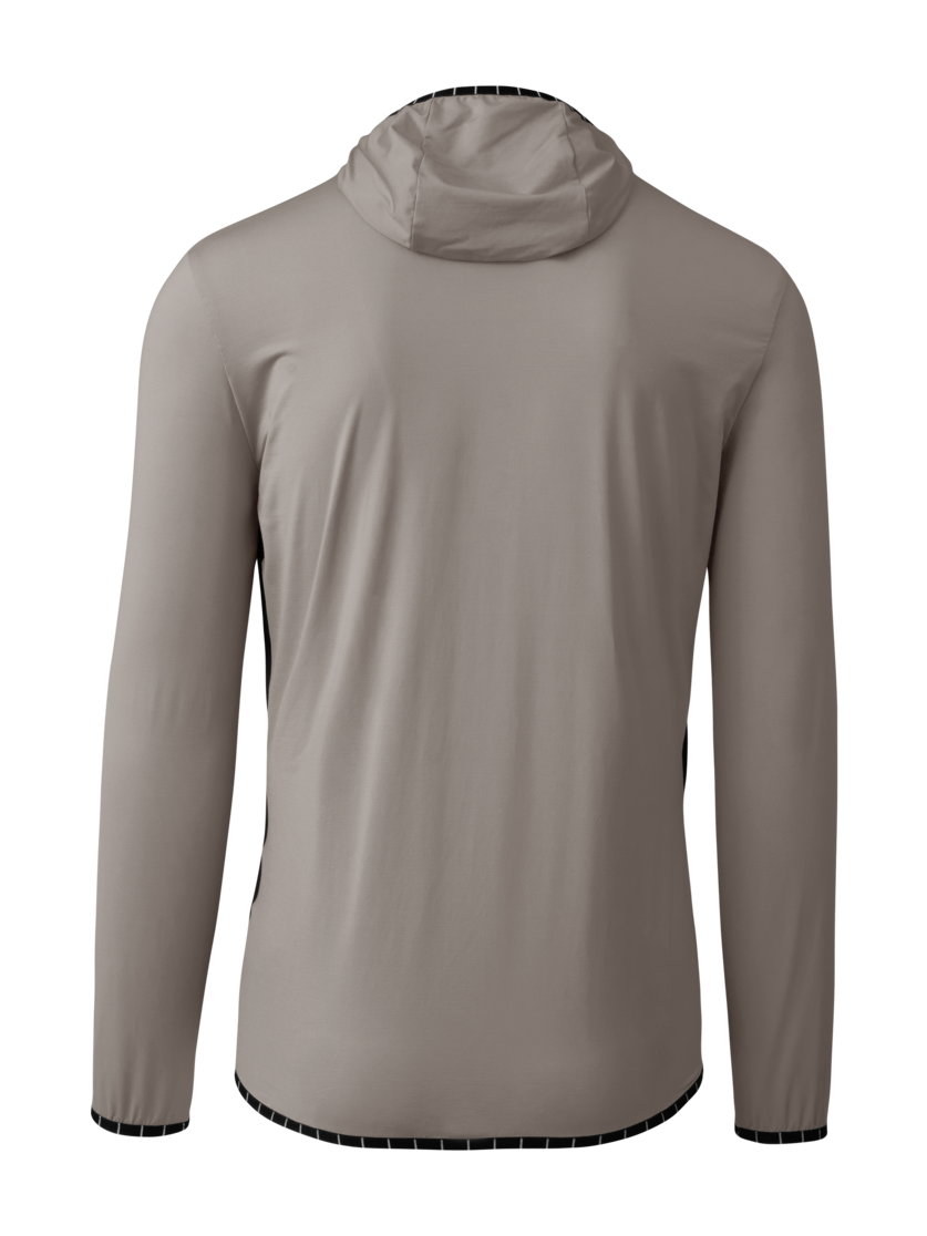 Martini Sportswear - Trektech Hybrid Windbreaker Jacket M - Hybrid jackets in stone-black - rear view - Men