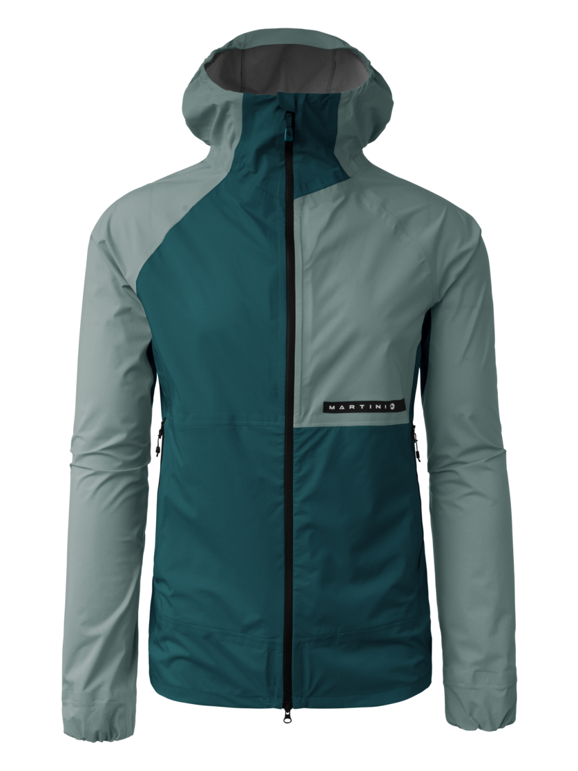Martini Sportswear - Hillclimb HS Hooded Jacket M - Giacche Hardshell in seaport-misty blue - vista frontale - Uomo