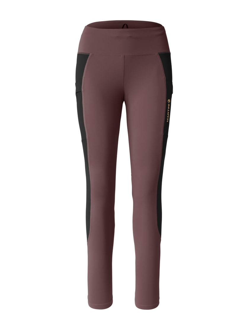 Martini Sportswear - Highventure Tights W - Long pants in clay-black - front view - Women