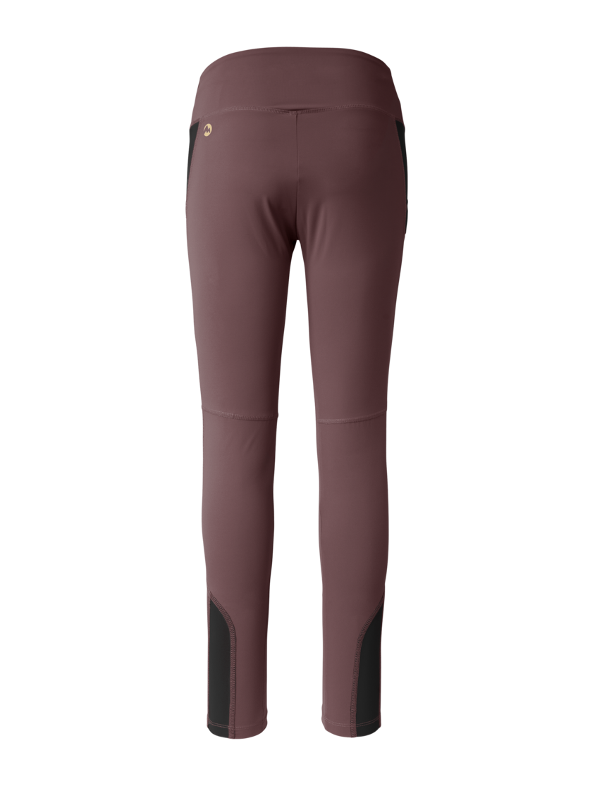 Martini Sportswear - Highventure Tights W - Long pants in clay-black - rear view - Women