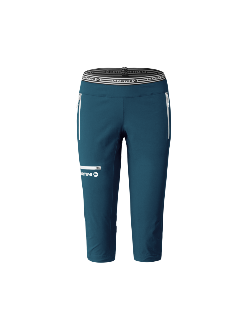 Martini Sportswear - Via Capri Pants W - Pantaloni capri in poseidon - vista frontale - Donna