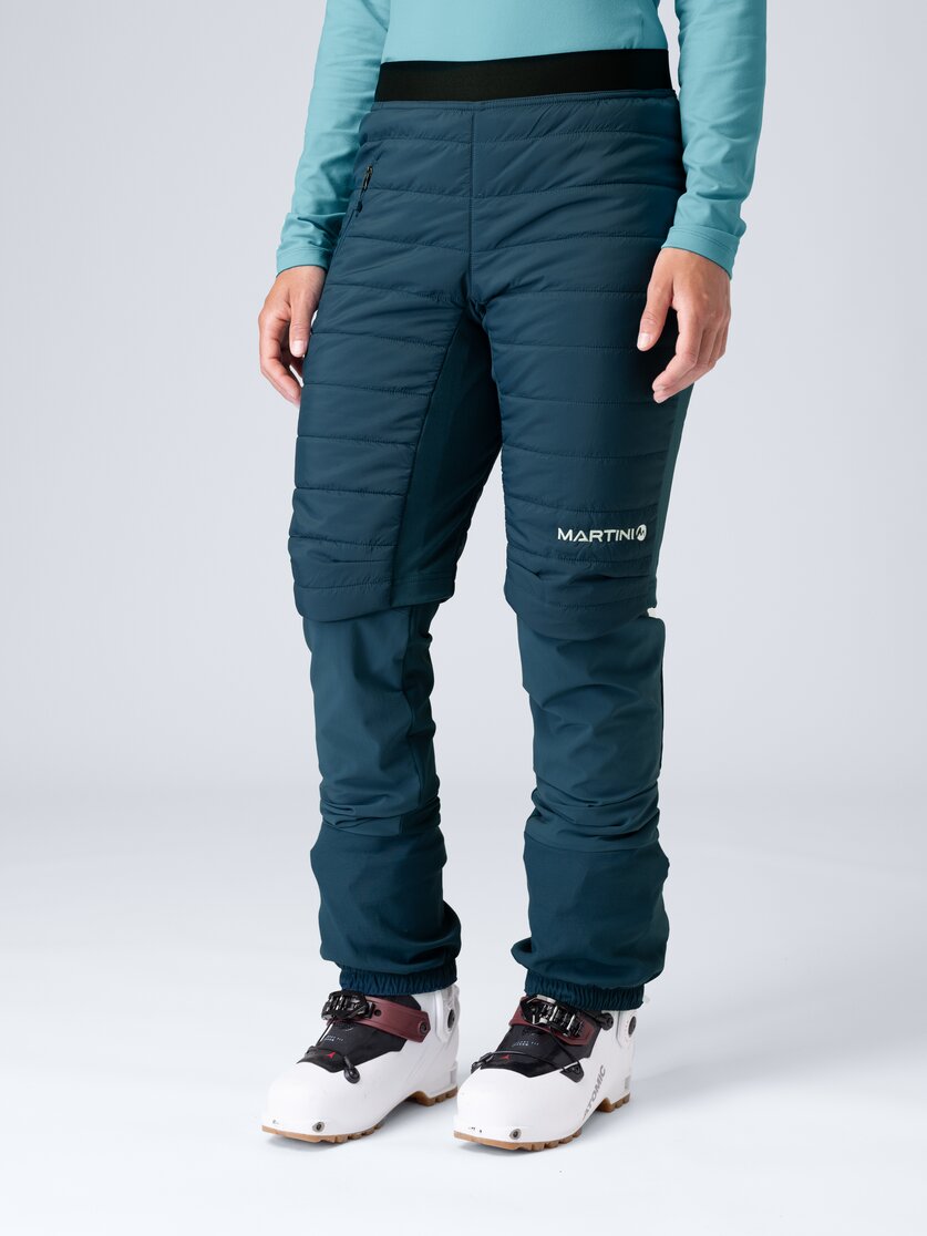 Martini Sportswear - Argon Padded Shorts Primaloft® W - Shorts termici in poseidon - vista frontale modello - Donna