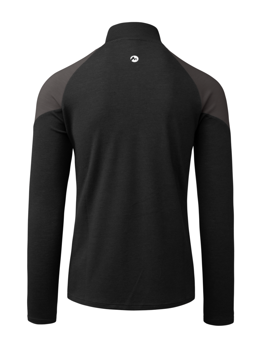 Martini Sportswear - Horizon Halfzip Shirt M - Maglie a maniche lunghe in black-granite - vista posteriore - Uomo