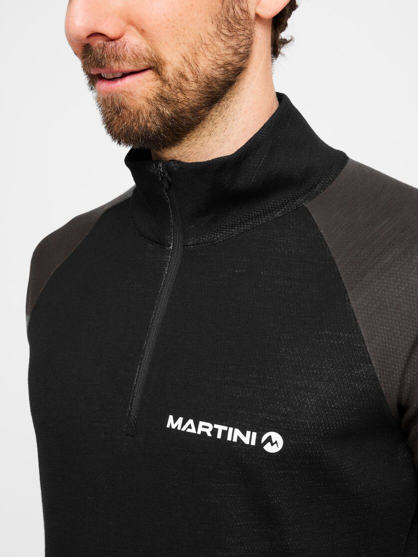 Martini Sportswear - Horizon Halfzip Shirt M - Maglie a maniche lunghe in black-granite - Dettaglio 3 - Uomo