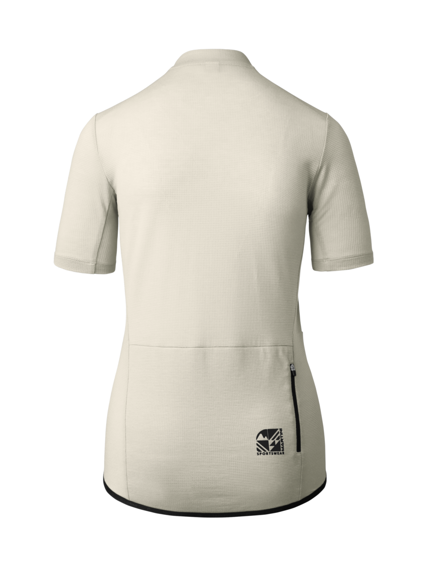 Martini Sportswear - Flowtrail Zip Shirt W - T-Shirts in off white-black - rear view - Women