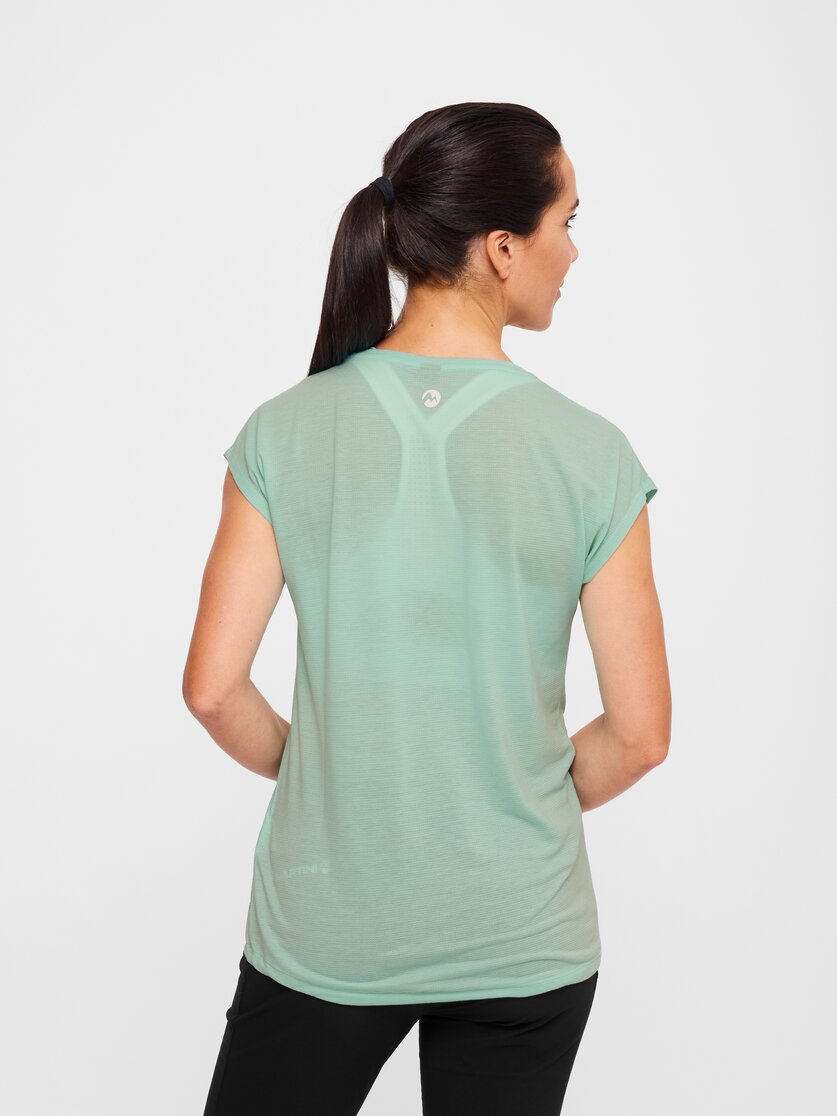 Martini Sportswear - Alpmate Flow Shirt W - T-Shirts in black-ibiza blue - Rückansicht Model - Damen