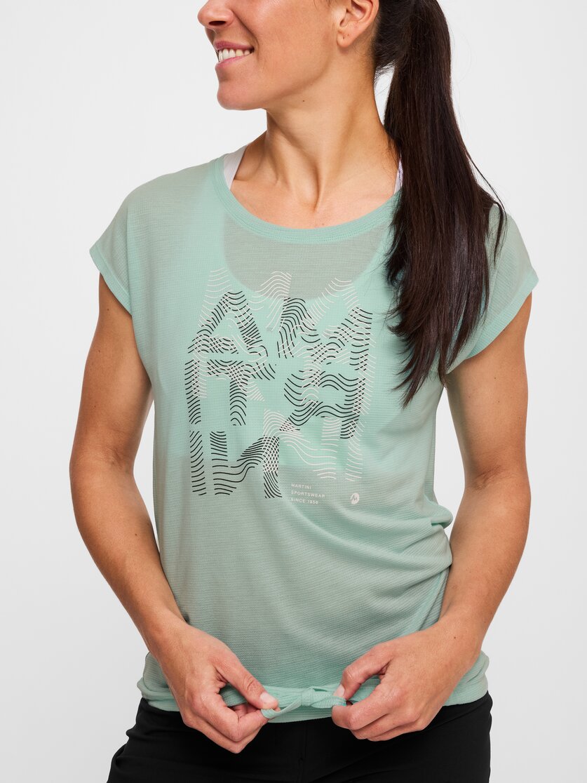 Martini Sportswear - Alpmate Flow Shirt W - T-Shirts in black-ibiza blue - Detail 2 - Damen
