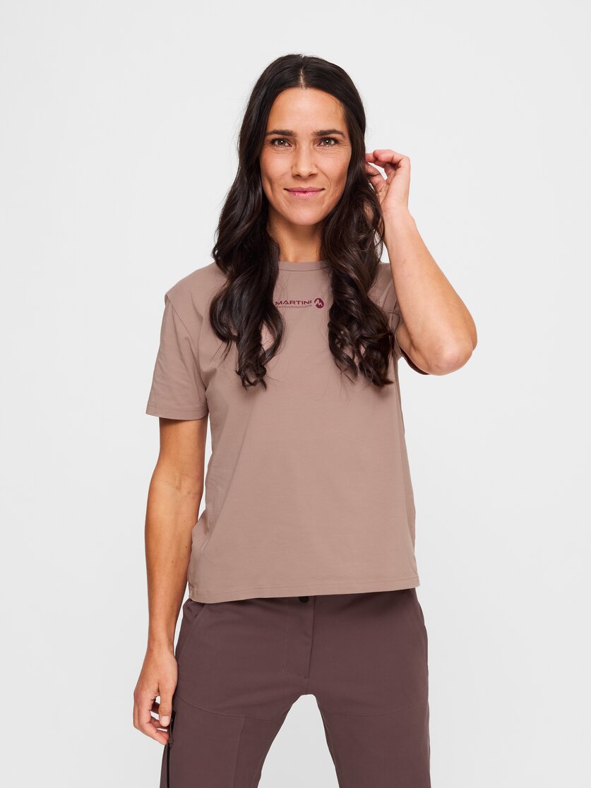 Martini Sportswear - Alpmate ComTee Shirt W - T-Shirts in off white-granite - Vorderansicht Model - Damen
