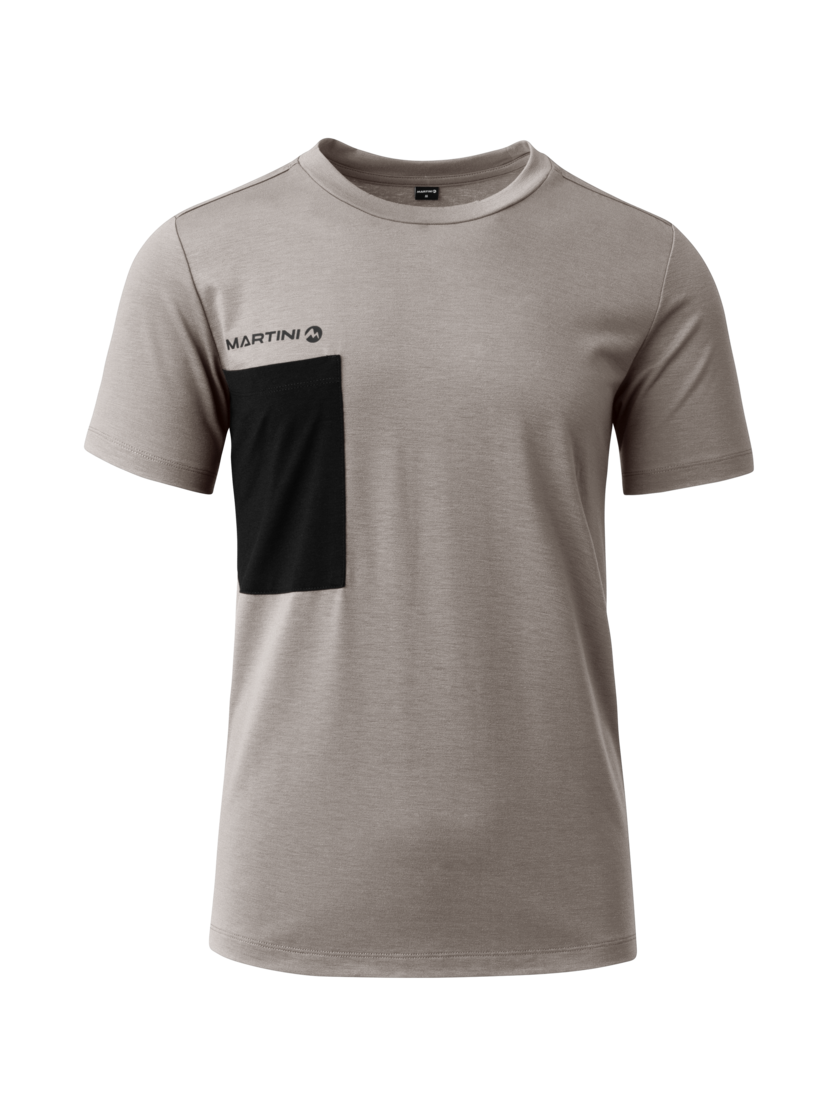 Martini Sportswear - Hillclimb Sport Shirt M - T-Shirts in stone-black - vista frontale - Uomo