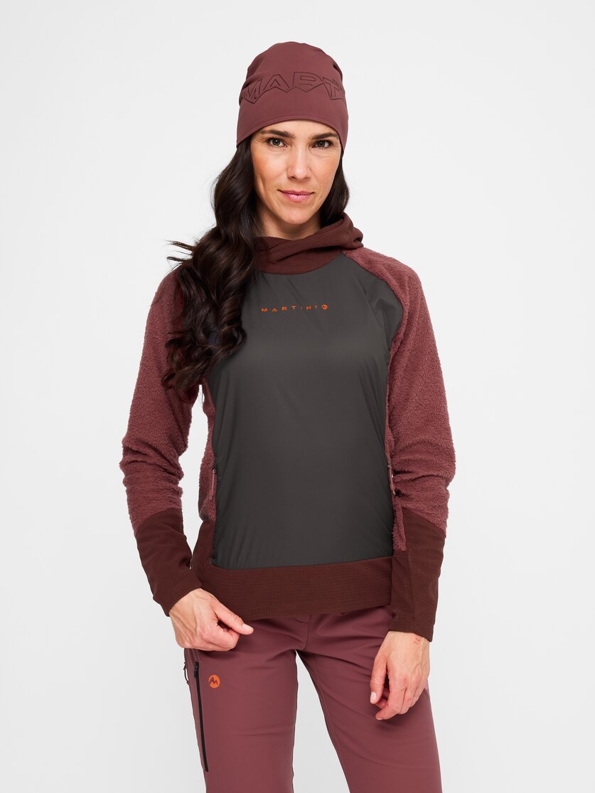 Martini Sportswear - Wildtrack Hoodie Primaloft® Active W  - Hoodies in misty blue-granite - front view model - Women