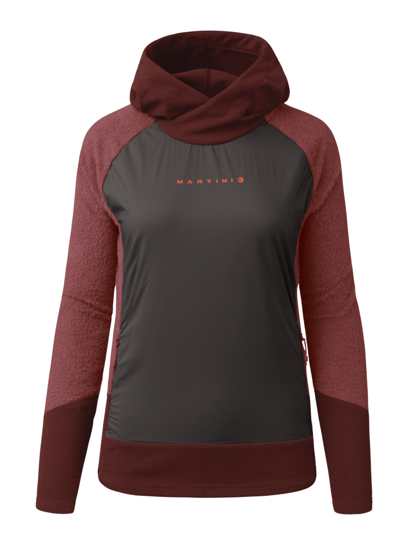 Martini Sportswear - Wildtrack Hoodie Primaloft® Active W  - Hoodies in winter apple-granite - front view - Women