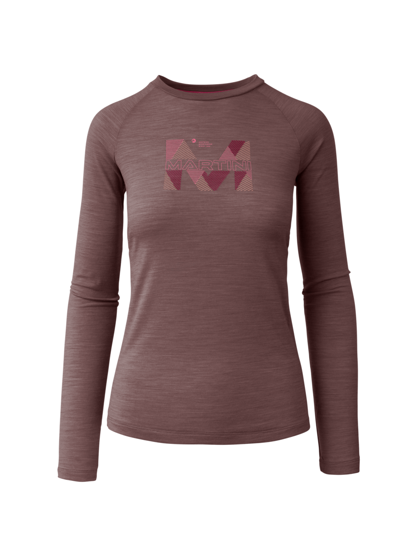 Martini Sportswear - Highventure LS Shirt W - Longsleeves in clay-terrafina - front view - Women