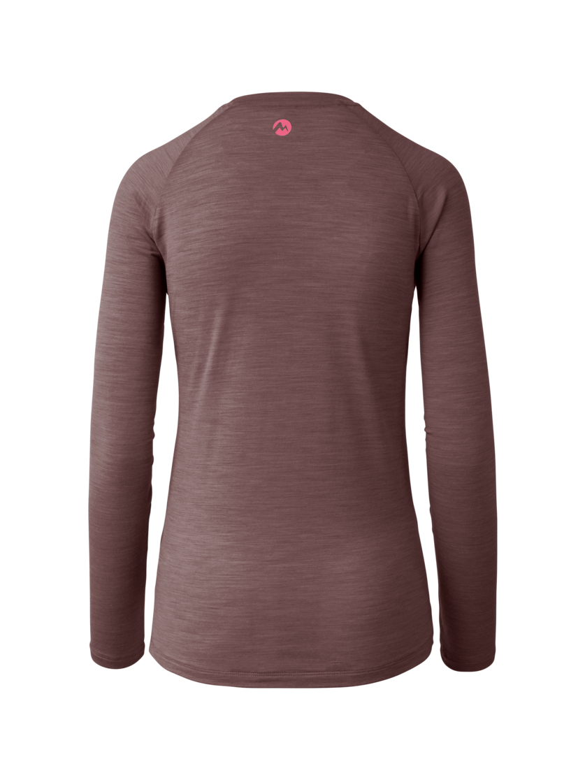 Martini Sportswear - Highventure LS Shirt W - Longsleeves in clay-terrafina - rear view - Women