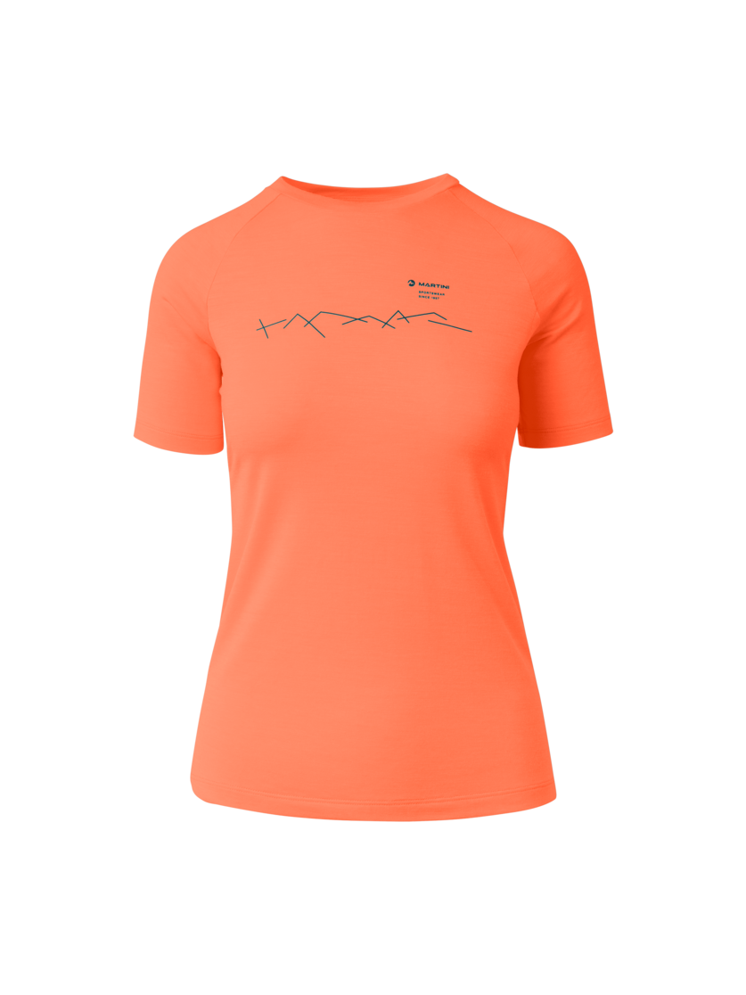 Martini Sportswear - Highventure Loom Shirt W - T-Shirts in papaya - front view - Women