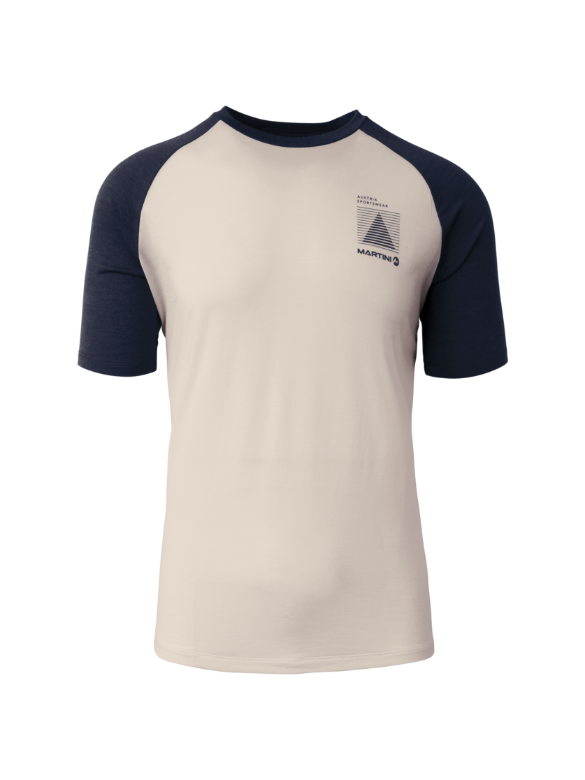 Martini Sportswear - Highventure Loom Shirt M - T-Shirts in off white-true navy - Vorderansicht - Herren