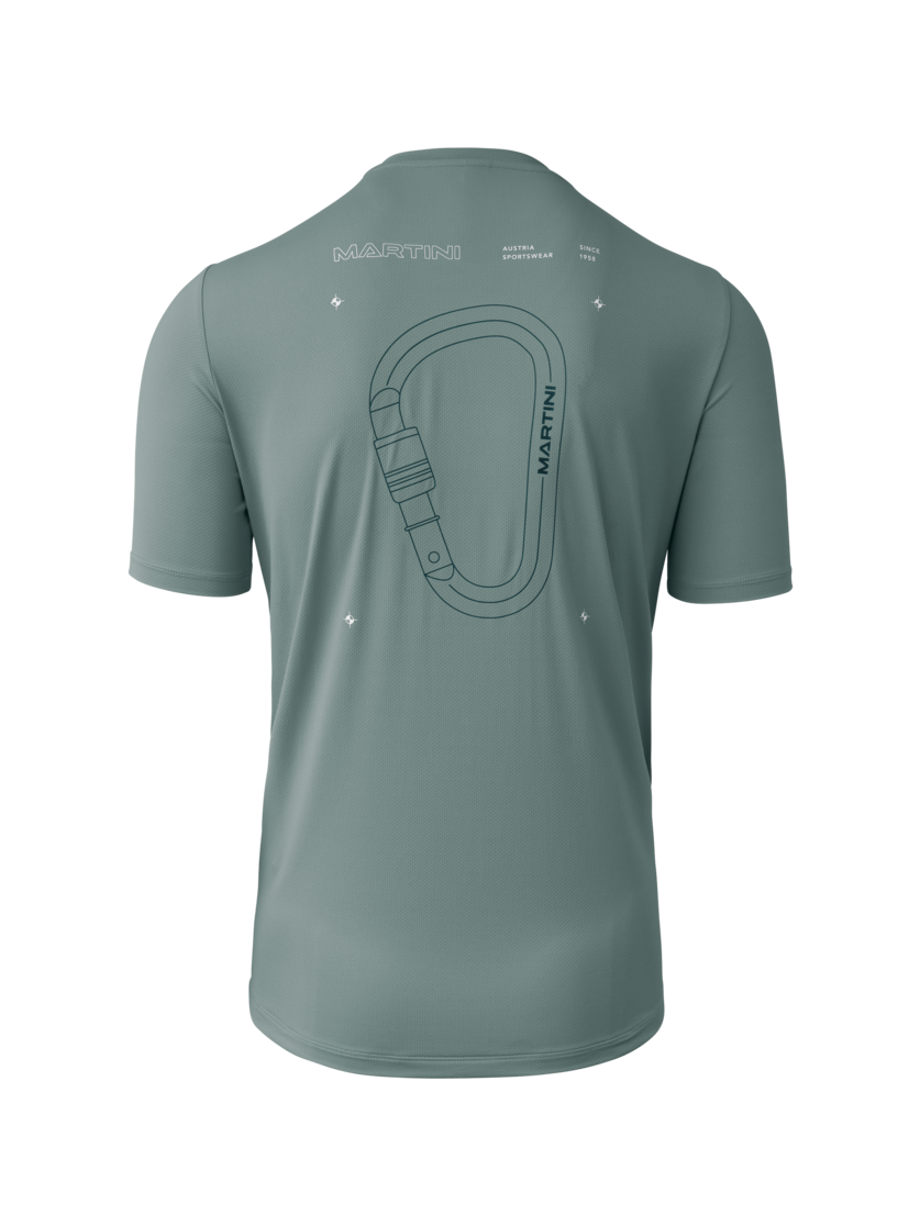 Martini Sportswear - Alpmate ProTec Shirt M - T-Shirts in misty blue - rear view - Men