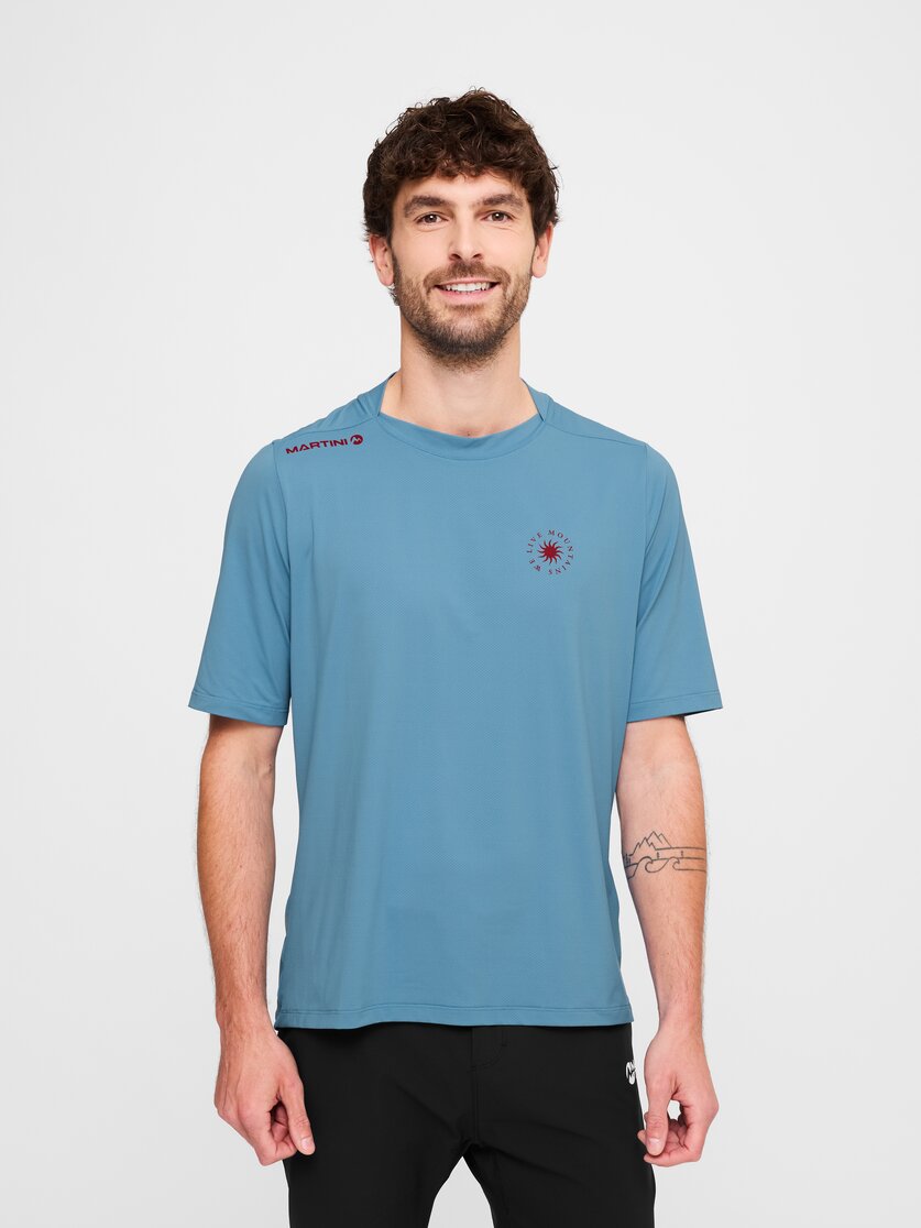 Martini Sportswear - Highventure ProTec Shirt M  - T-Shirts in white-true navy - Vorderansicht Model - Herren