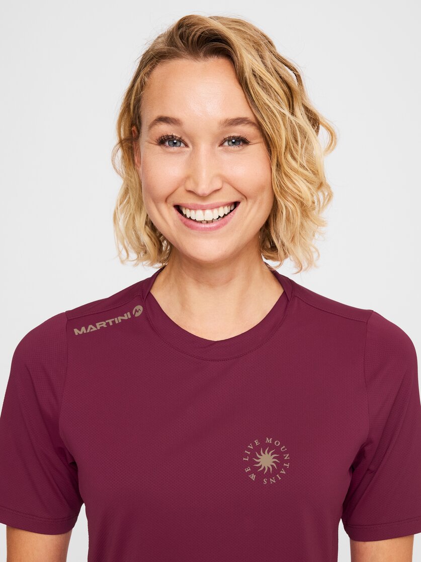 Martini Sportswear - Highventure ProTec Shirt W - T-Shirts in white-fuchsia - Detail 2 - Damen