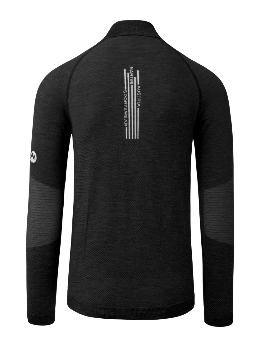 Martini Sportswear - Argon Halfzip Shirt M - Langarmshirts in black - Rückansicht - Herren